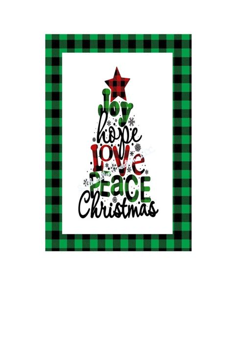 Joy Hope Love Peace Christmas Signchristmas Wreath Etsy