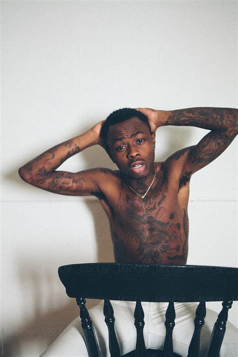 Young Tattooed Black Man Modelling By Stocksy Contributor Kkgas