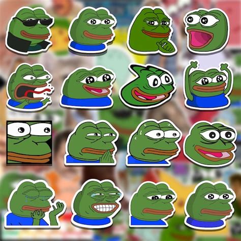 Pepe Frog Emotes Pack Twitch Emotes Drawing Illustration Digital