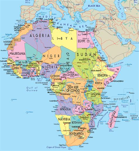 Large Political Map Of Africa
