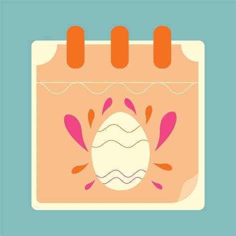 Premium Vector Easter Calendar With Egg And Ornament