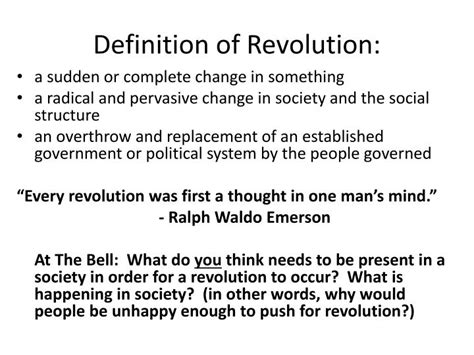 Ppt Definition Of Revolution Powerpoint Presentation Free Download