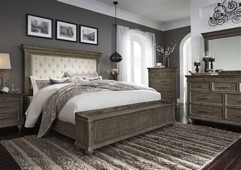 Ashley furniture king bedroom set with dresser. Johnelle Upholstered King Storage Bed w/Dresser & Mirror ...