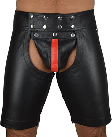 Betty Boutique Mens Gay Sexy Pvc Open Crotch Short Pants Body