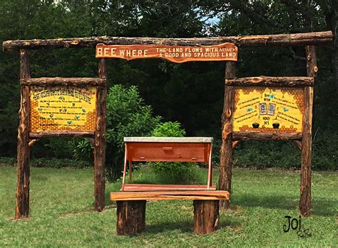 Help your local solitary bees by putting a bee hotel in your garden. Joi@RR: BEE... WHERE.... more signs at the ranch!!!