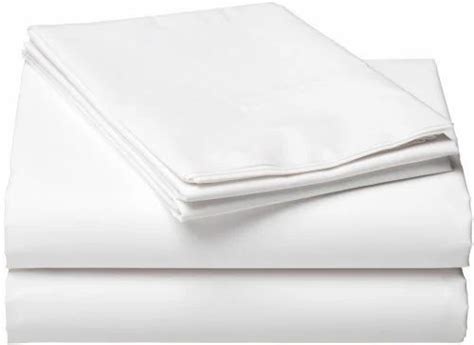 Cotton Single White Plain Bed Sheet Rs 200 Piece The Linen House Id