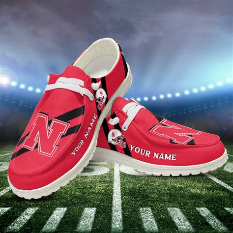 nebraska cornhuskers h d shoes hey dude shoes personalized your name design trend