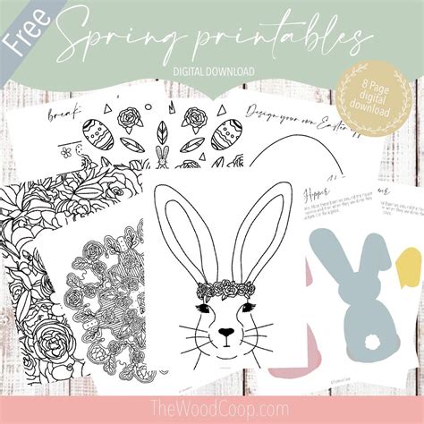 Free spring printables in 2020 | Spring coloring pages, Spring printables, Etsy printables