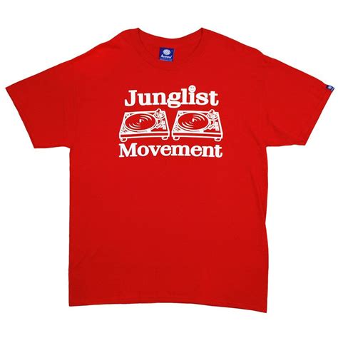 Junglist Movement Heavyweight T Shirt Red T Shirt Shirts Printed