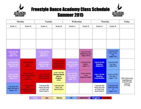 Summer 2015 Dance Registrationfreestyle Dance Academy