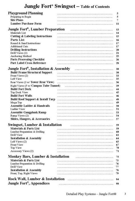 While every organization owner must have a continuous planning process to help all of them operate their particular business plan table of contents, it is not almost. Do It Yourself Swing Set Plans - DIY Playground Building Kits