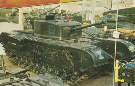 Churchill 7 Tank Bovington Military Museum 1970s Mint Postcard Topics