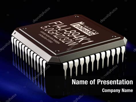 Microprocessor 3d Of A Computer Cpu Powerpoint Template