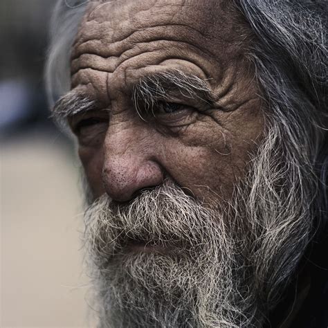 Homeless Old Man Portrait Old Man Face Old Man With Beard
