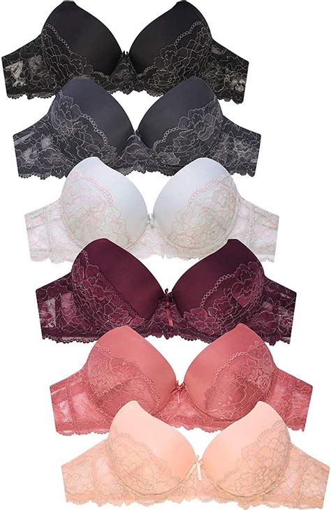 womens 6 pack of everyday plain lace d dd ddd cup bra various style 4277pld 38d