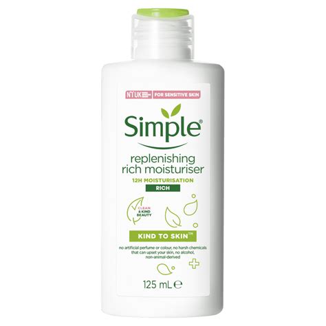 Simple Replenishing Rich Moisturiser 125ml Kind To Skin 12h