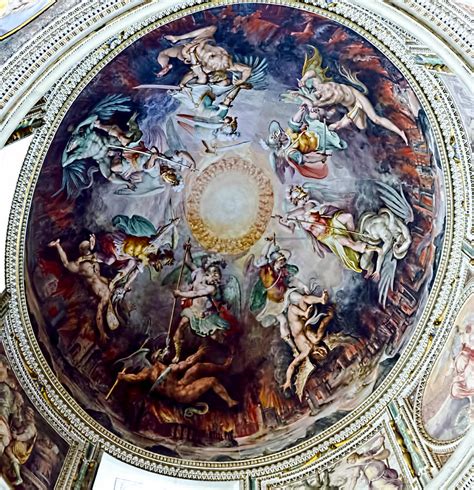 Dome Cupula Of Angels Fighting Demons Photograph By Jon Berghoff