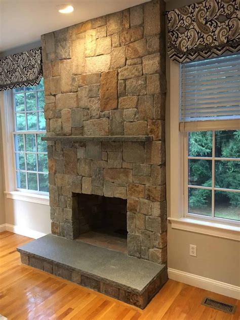 Fireplace Stone Veneer Panels Mountain Vacation Home