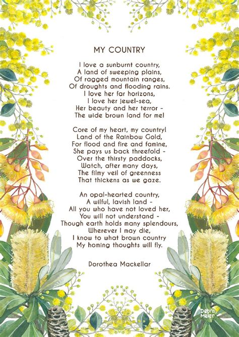 A Sunburnt Country Poem Inspirational Poem My Country Poem Etsy