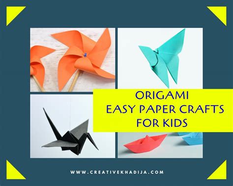 Easy Origami For Kids Arts And Crafts Projects Creative Khadija Blog