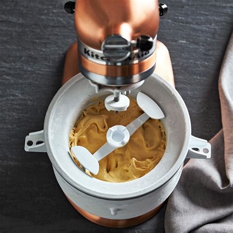 This attachment is different for different sized bowls and mixers. KitchenAid® Stand Mixer Ice Cream Maker Attachment ...