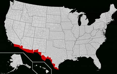 Mexicounited States Border Wikipedia Border Patrol Checkpoints Map