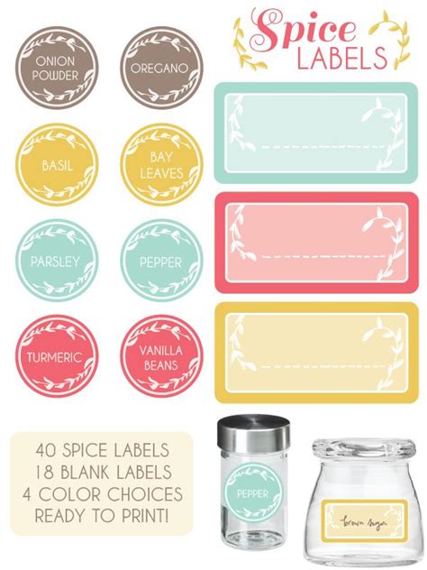 30 Best Spice Jar Labels And Templates Images By Worldlabel On