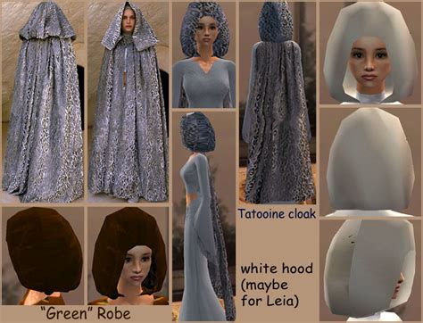Mod The Sims Hoods And A Cloak For Padmé Edit With Preview Arena Outfit