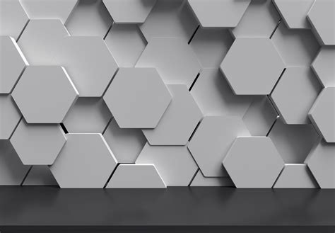 Abstract Futuristic Floor With Hexagons Background 3d Rendering