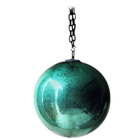 Good Large Green Mercury Glass Witches Ball Circa 1900 At 1stdibs