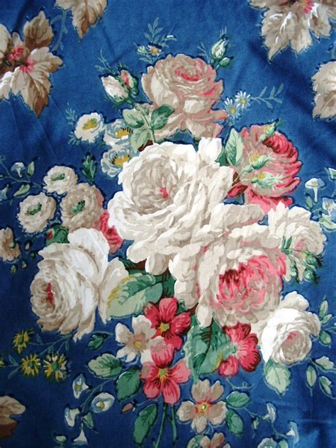 Vintage Sanderson Chintz Floral Upholstery Fabric Vintage Floral