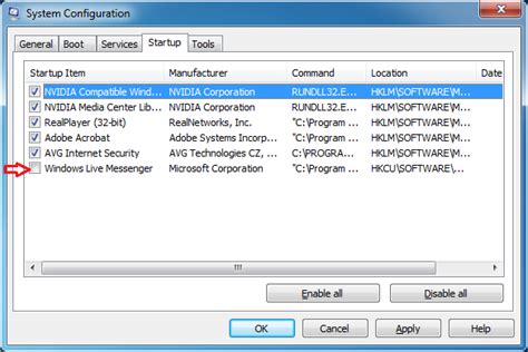 Disable And Enable Windows 7 Startup Programs Technet Articles
