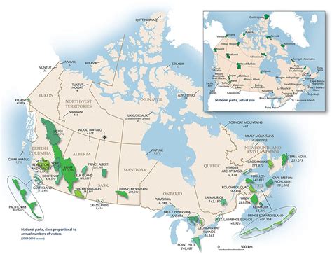 National Parks Canada Map Parks Canada Map Northern America Americas