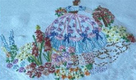 Crinoline Lady Garden Embroidery Pattern Hw313 Etsy