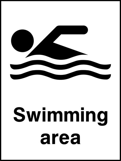 Swimming Area Sign Water Safety Public Information We Do Safety Signs