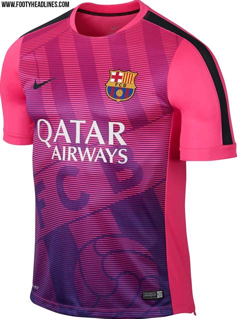New Fc Barcelona 2015 Training And Pre Match Shirts