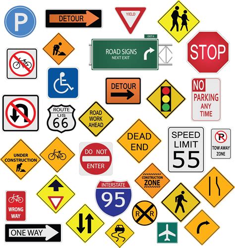 Road Sign Educational Wall Chart For Kids Both Side Hard Laminated