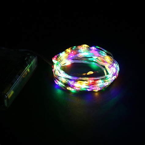 2m 20 Leds Button Battery Operated Led Copper Wire String Fairy Lights