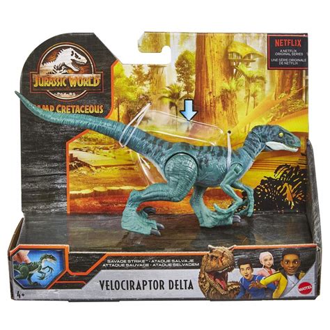Mattel Jurassic World Camp Cretaceous Isla Nublar Savage Strike Velociraptor Delta Gcr54 Gnj20