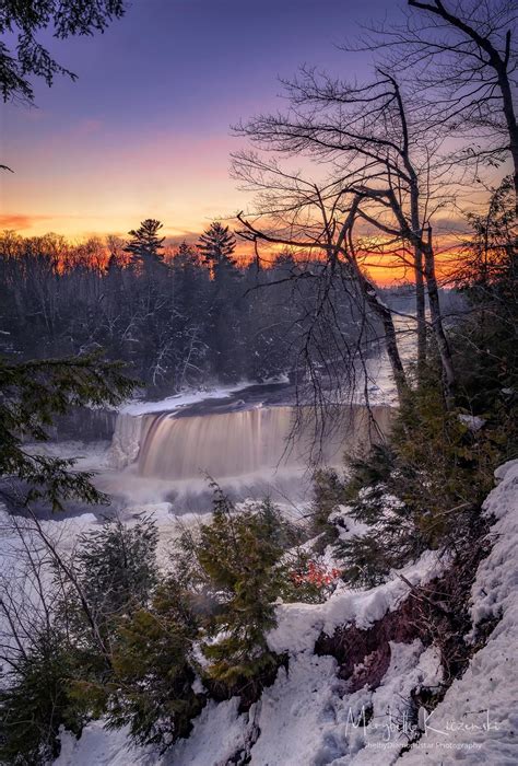 Tahquamenon Falls A Wintry Landscape From Northern Michigan