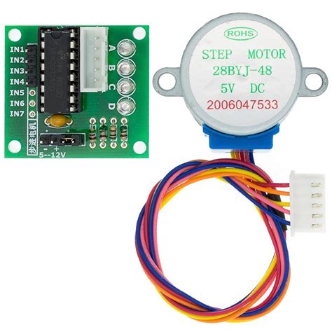 5v 4 Phase 28ybj 48 Dc Gear Step Stepper Motoruln2003 Driver Board