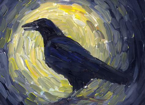 Raven Acrylic Painting At Explore Collection Of