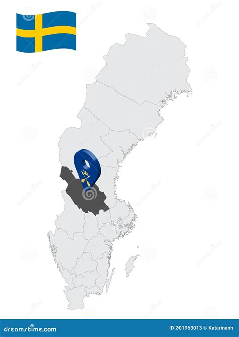 Dalarna County Counties Of Sweden Kingdom Of Sweden Map Vector