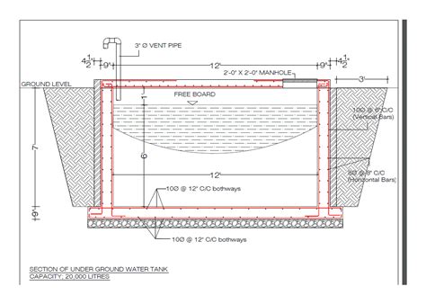 Water Tank Sectional Drawing In Autocad Software My Xxx Hot Girl