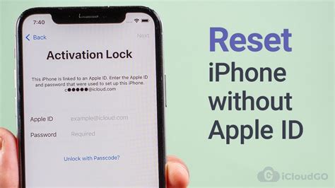 How To Reset Iphone Without Apple Id Password Youtube