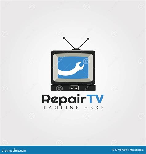 Television Repair Vector Logo Designtechnology Icon Stock Vector