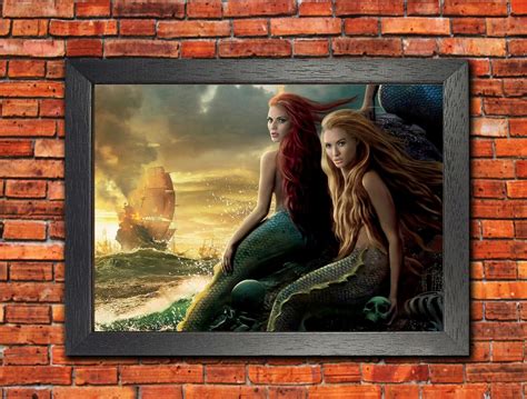 Pirates Of The Carribean Mermaids Disney Film Poster Beauty Ladies