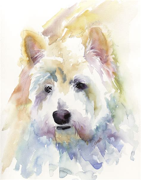 Watercolor Dog Painting At Getdrawings Free Download