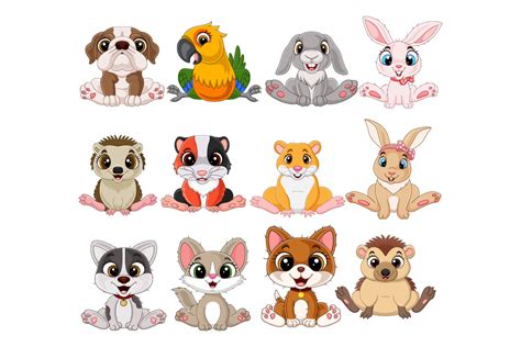 Set Of Twelve Little Animal Collection By Tigatelu