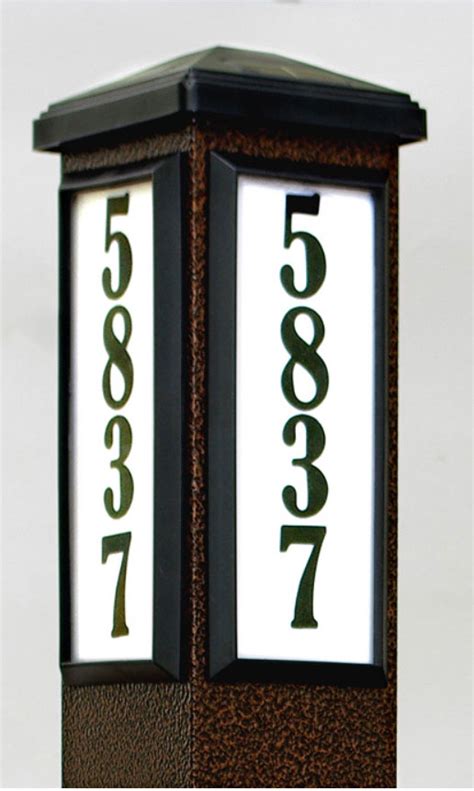 Solar Powered Mailbox Light Address Sign